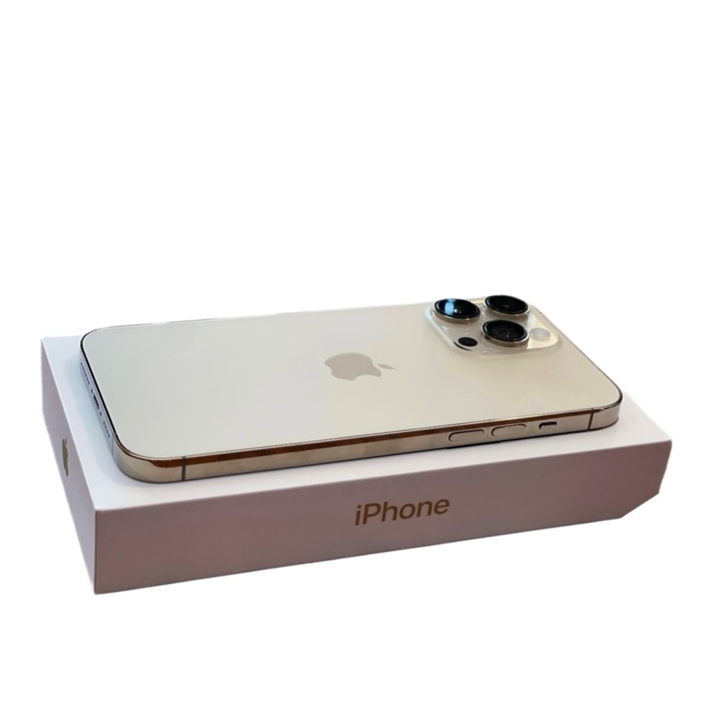 unlocked gold apple iphone 14 pro max + 2 new chargers | latest ios update